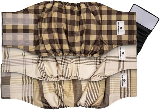 Pet Parents® Washable Belly Bands for Male Dogs (3pack) + Extendrs® of Durable Dog Diapers Male, Premium Male Dog Diapers & Dog Wraps (X-Small, Oxford)