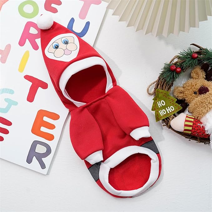 Christmas cat Role-Playing Costume, Halloween Adjustable pet Cape Costume, Christmas pet Accessory Costume, Kitten Animal Party pet Role-Playing (Christmas red, cat/S)