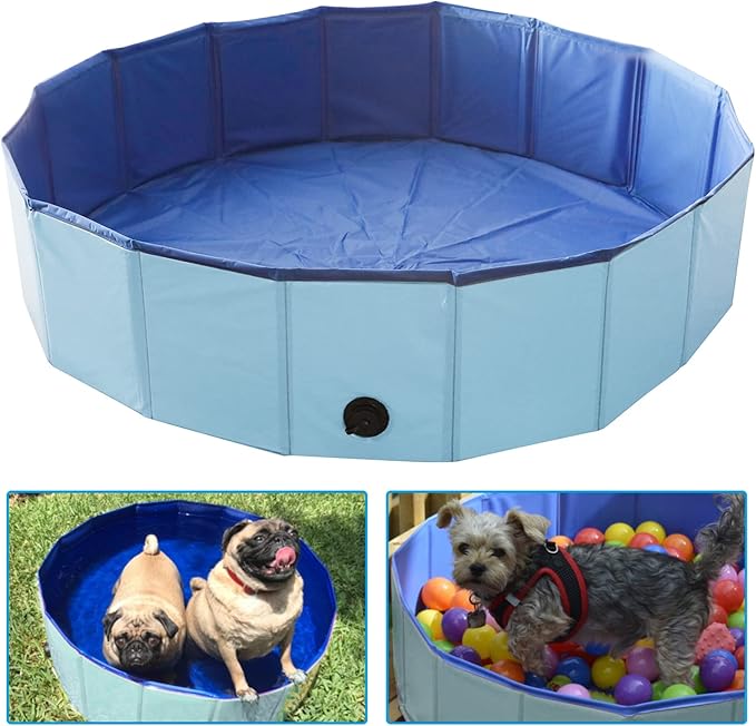 Artilife Whelping Box for Dogs and Puppies,Welp Box Whelping Pool,Whelping Pen for Dogs,Easy to Clean (39inch Dia.x12inch H(100x30cm), Blue)