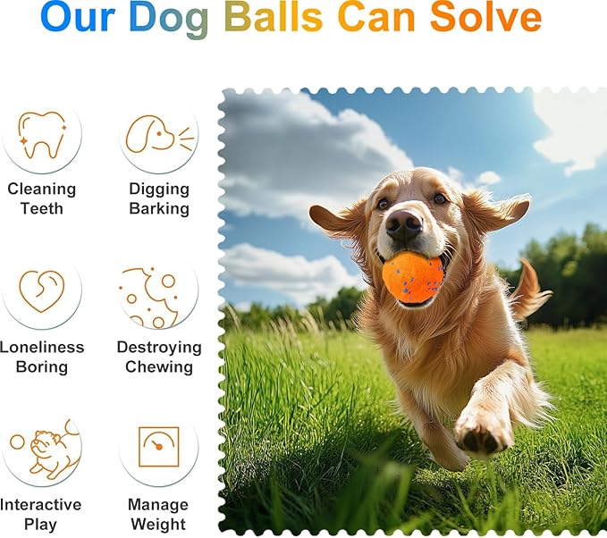 TVM Interactive Dog Toys Ball, Automatic Moving, Bouncing Chew Toys, E-TPU Material, Suitable for Large and Medium-Sized Dogs, Used for Boredom Relief and Daily Training, USB Rechargeable