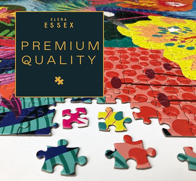 Elena Essex Puzzles for Adults 1000 Pieces - Wilderness Safari | Jigsaw Puzzles 1000 Pieces | Colorful Jungle Cheetah Cat Puzzle | Jigsaw Puzzle Size 20 x 28 inches