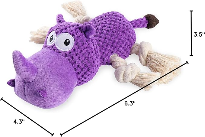 Tough Plush Dog Toys for Aggressive Chewers - Durable Squeaky Toys for Small, Medium, Large Breed Dogs