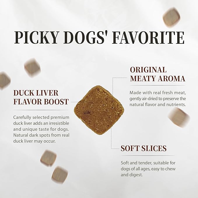 Herz Air-Dried Dog Food Turkey & Duck Liver Recipe 2.2 lb, All-Natural, High-Protein, Grain-Free, Limited Ingredients, Complete & Balanced, Premium Canine Cuisine