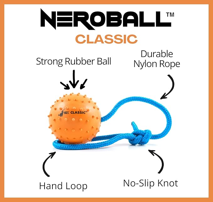 The Nero Ball Classic TM - K-9 Ball On a Rope Reward and Exercise Toy - Police K-9 - Schutzhund