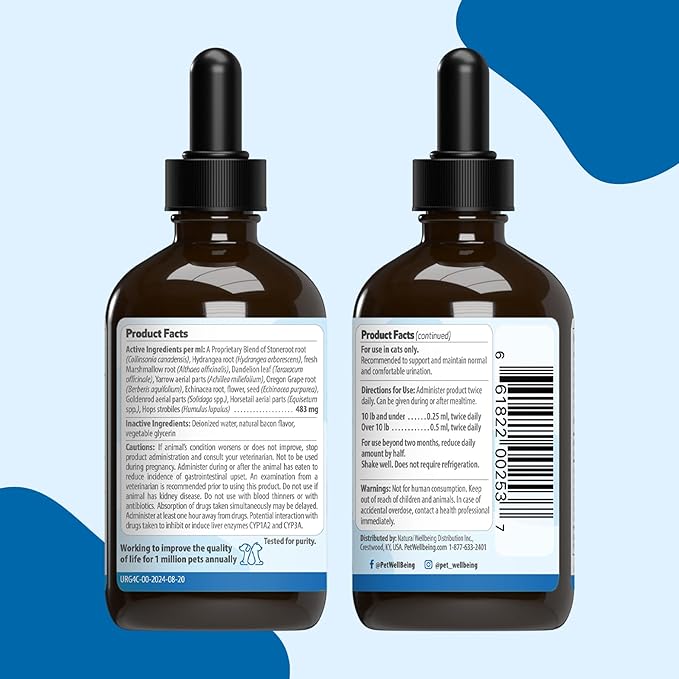 Pet Wellbeing Urinary Gold for Cats - Vet-Formulated Multi-Herb Urinary Tract Support - Feline Bladder Health & Urinary System Wellness - Holistic Cat Supplement - Liquid Formula 4 oz (118 ml)