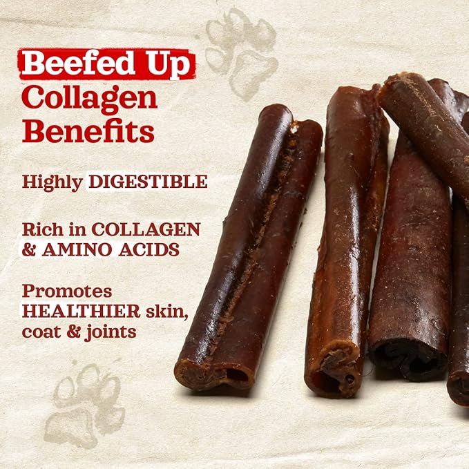 Natural Farm Bully Coated Gourmet Collagen Sticks (12 Inch, 3 Pack), Real Bully Beef Coated, 95% Natural Collagen Dog Chews, Supports Healthy Joints, Skin & Coat - Best for Small & Medium Dogs