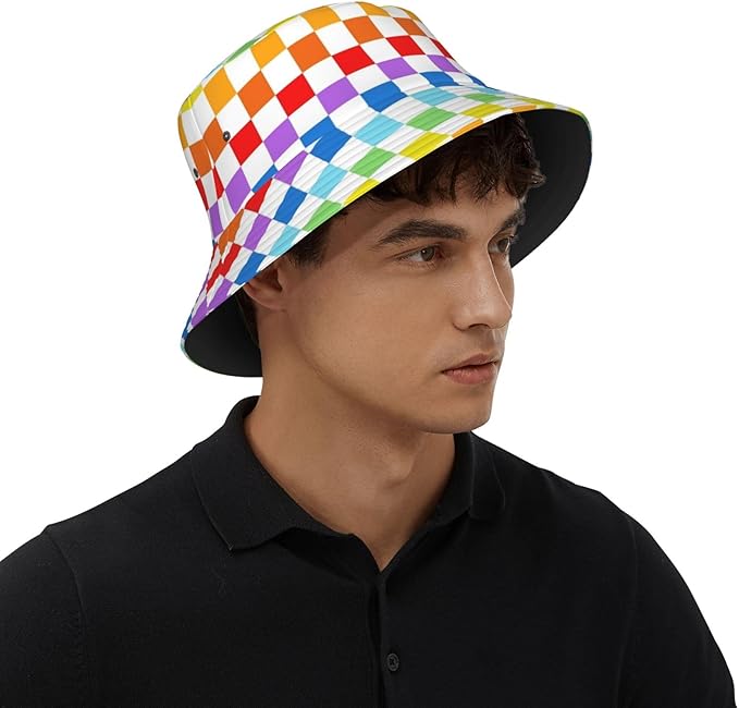 Psychedelic Bucket Hat Fisherman Cap for Women Men, Trippy Art Casual Travel Beach Sun Hats for Summer