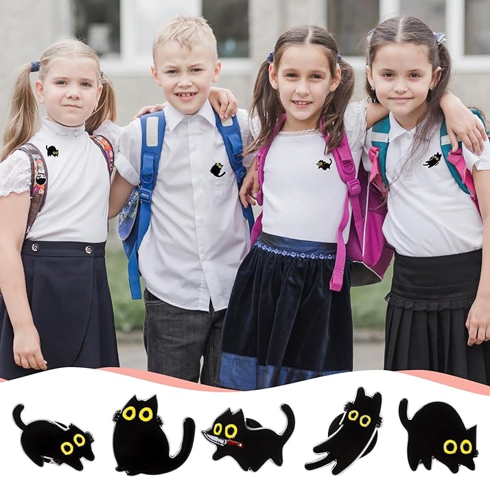 7 Pcs Enamel Pin Funny Reading Animal Brooch Alloy Cute Cartoon Lapel Pins Cat Clip Decoration Badges for Backpacks Clothes Jackets Bags Hat