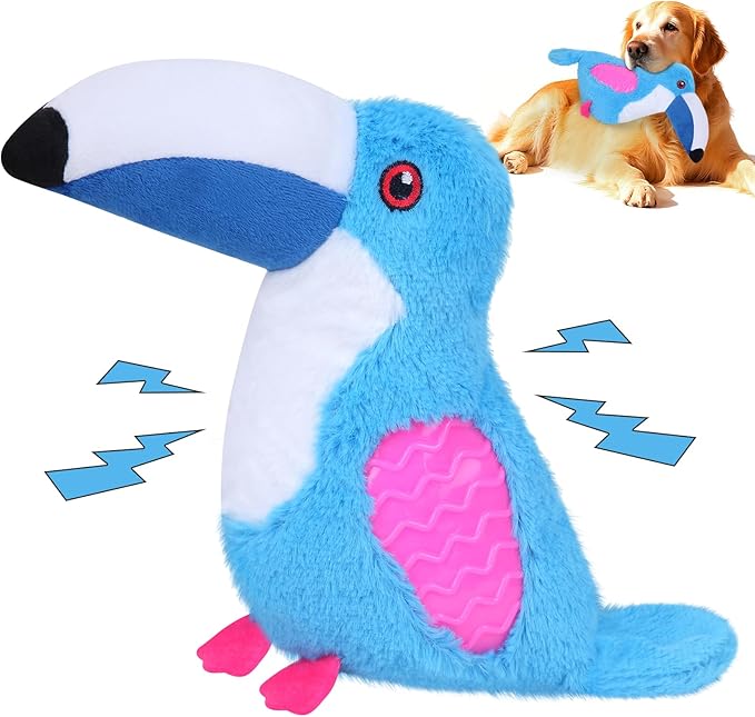 Dog Toys Plush,Squeaky Dog Toys,Cute Tantou Plush Toy for Small Dogs,Soft Stuffed Interactive Chew Toys to Keep Them Busy (Blue)