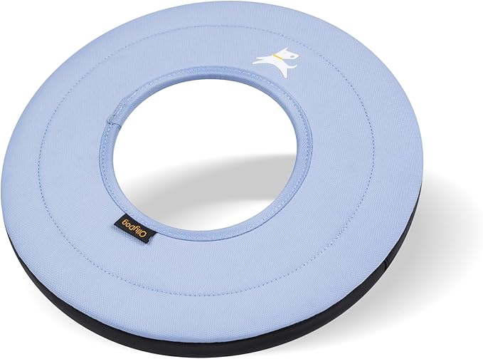 OllyDog Super Flyer Dog Frisbee Toy, 11" – Durable, Lightweight & Water-Resistant Flying Disc – Soft on Teeth & Gums – Floats on Water – Outdoor Fetch Toy for Medium & Large Dogs (Blue Heron)