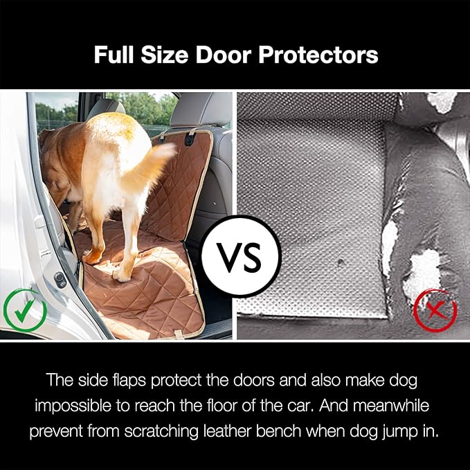 iBuddy Dog Seat Cover for SUV and Small Truck, Waterproof Car Hammock Heavy Duty Back Seat Cover for Dog with Mesh Window Durable Scratchproof Pet Car Seat Protector for Rav4 CR-V Jeeps