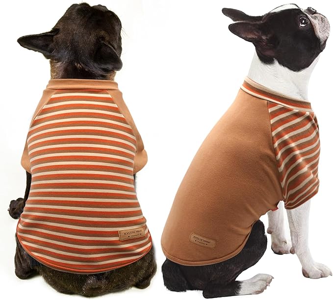 KYEESE 2Pack Dog Sweater Pullover Pet Coat Lightweight Dog Sweaters for Small Dogs Male Comfy Dogs Sweatshirt Pet Fleece Sweater with Sleeves Soft Cat Clothes Stretchy Cat Sweaters for Cold Weather