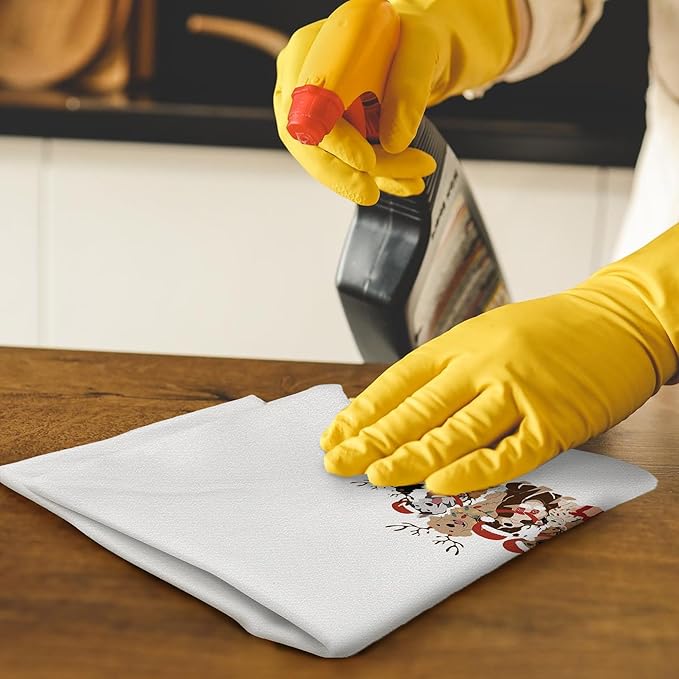 Christmas Dog Kitchen Hand Towels for Bathroom, Dog Dish Towels Tea Towels for Kitchen Decor, Christmas Kitchen Bathroom Decor, 16x24 Inches