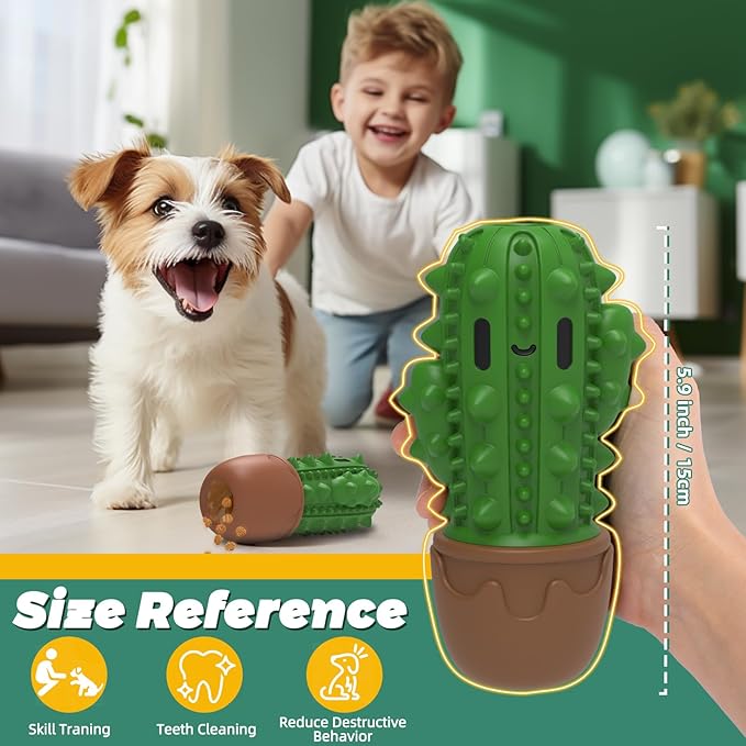 Dog Chew Toys Toothbrush Stick Teeth Cleaning Brush Dental for Medium Large Dog, Puppy Christmas,Easter Birthday Gifts,Outdoor Dog Squeaky Toys for Aggressive Chewers Tough Toys Interactive