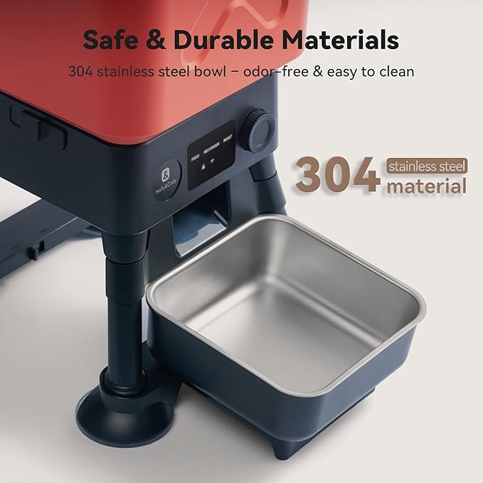 14L Automatic Dog Feeder for Large Breed with Stainless Steel Bowl and Molly&Cody GPS + Bluetooth Pet Tracker for Cats & Dogs – Real‑Time Tracking, Virtual Fence, IP67 Waterproof, Up to 60‑Day Battery