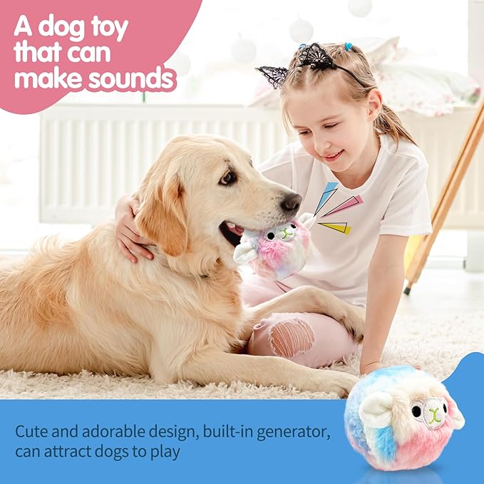 Dog Plush Toy for Small, Medium Breeds with Squeaker 4 Inches Cute Pet Supplies Fun Squeaky Interactive Dog Chew Fetch Toys