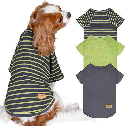 KYEESE 3Pack Dog Sweater Comfy Dog Sweaters for Small Dogs Male Pullover Cat Sweaters Dogs Sweatshirt with Sleeves Lightweight Puppy Fleece Sweater Soft Cat Clothes Stretchy Pet Coat for Cold Weather