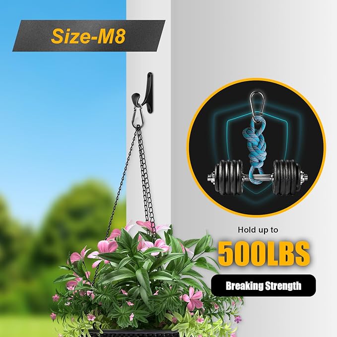 14 PCS Carabiner Clip Spring Snap Hooks - M8 3.15 Inch Heavy Duty Snap Hook Quick Link for Swing Hammock Camping Fishing Hiking, 500 lbs Capacity