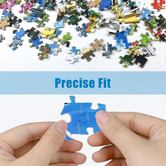 Puzzles for Adults 1000 Pieces, Majestic Elk in Mountain Lake Fall Landscape Puzzle with Letters on Back, Nature and Wildlife Jigsaw Puzzle for Relaxation, Gift for Game Night(28"x20")