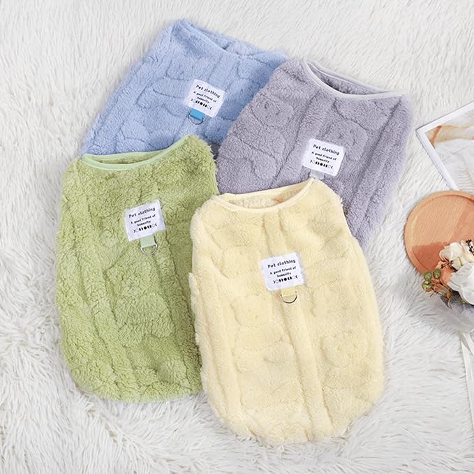 Warm Cat Apparel Cute Fluffy Cat Sweatshirt Cartoon Kitten Winter Coat Pullover Soft Skin-Friendly Knitwear (Small, Yellow2)