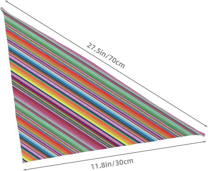 Mexican Serape Color Stripe Dog Bandana Scarf Triangle Bibs Pet Accessories Cat Kerchief