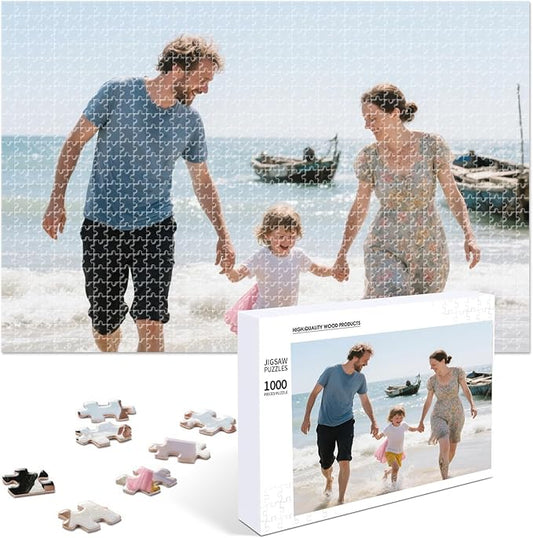 Custom Photo Puzzle, Personalized 1000 Piece Jigsaw Puzzle from Your Photo, Custom Puzzle Gift for Family, Pets, Wedding, Anniversary, Adults, Christmas and Couples(1000-horizontal)
