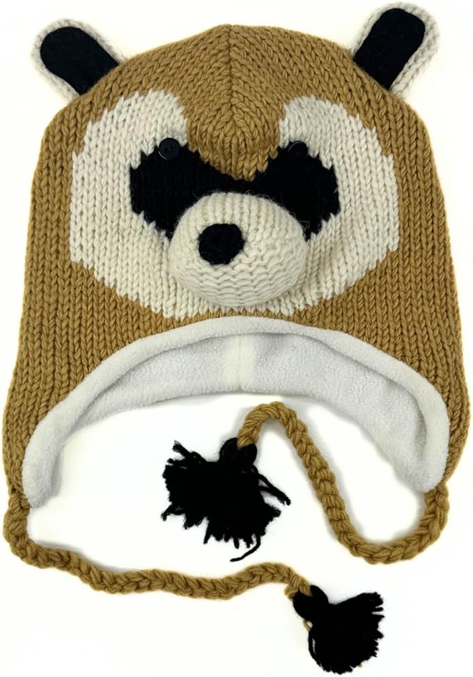 Humble Hilo Hand-Knitted Wool Animal Beanie - Easy Halloween Costume Hat for Anyone, Cute Winter Beanie Hats