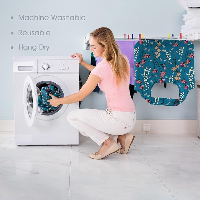 BeeGreen Aesthetic Tote Bags Flowering Shrub Gifts for Women Travel Floral Reusable Grocery Bags Shopping Bags Bulk 6 Pack 50LBS X-Large Foldable-Machine Washable