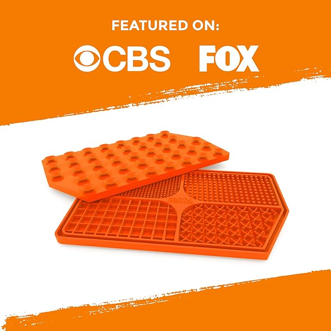 Mighty Paw Dog Lick Pad - Anxiety Alleviation - Strong Suction - Enhanced Paw Grooming - BPA-Free Silicone - Slow Feeding Lick Pad - Dental Health - Dishwasher Safe - Food Safe Silicone Dog Food Mat