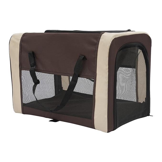 Double Pet Stroller for Small Medium Dogs & Cats, 3 In1 Detachable Pet Strollers with 2 Carriers and 360° Wheels, 77 Lbs Capacity Outdoor Cat Dog Carts Lightweight (Coffee Color)