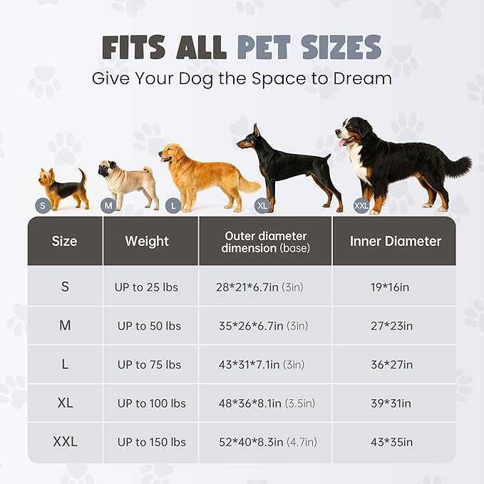 Soft Donut Dog Bed for Small Dogs, 28" Orthopedic Comfort Pet Sofa Couch with Egg Crate Foam, Washable Cover & Non-Slip Bottom, Cozy Cat Couch with Bolstered Sides, Grey (28")