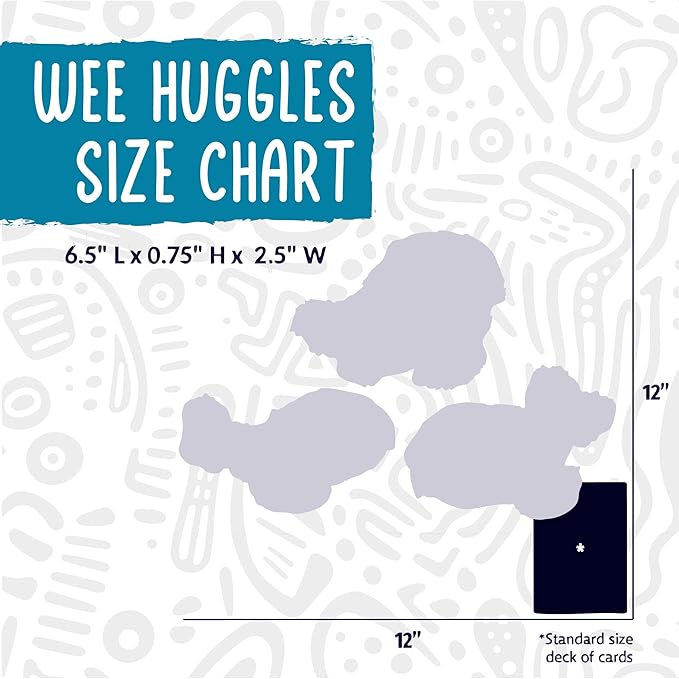 HuggleHounds Wee Huggles Plush Dog Toy - Dog Stuffed Animal Toy, Squeaky Puppy Plush for Small and Medium Sized Dogs, Durable Plushes to Keep Them Busy - Mobie Whales (Pack of 3)