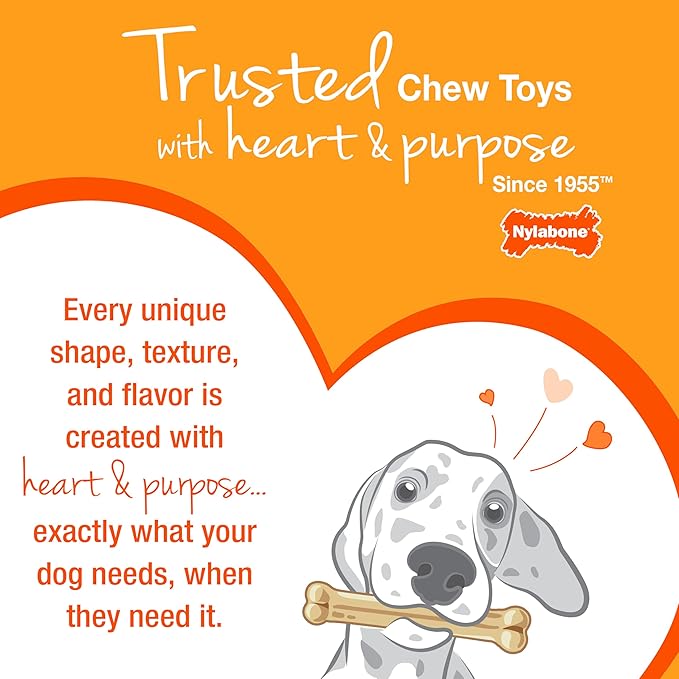 Nylabone Textured Knuckle Bone Power Chew Toy for Dogs, Durable & Tough Dog Toys for Aggressive Chewers, Bacon Flavor, X-Large - 50+ lbs, 1 Count