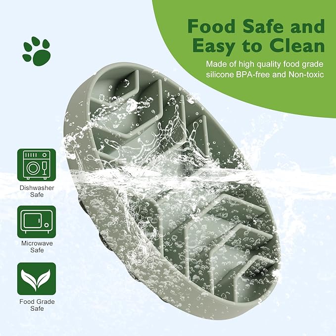 Slow Feeder Dog Bowls Silicone Maze Food Bowl Feeders Pet Puzzle Lick Mat to Slow Down Eating for Small Breed Size Dogs