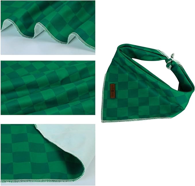 Lionet Paws Christmas Dog Bandana Washable Cotton Brown Handkerchief Scarf Triangle Floral Oxalis Bandana for Small Medium Dogs Girl Boy