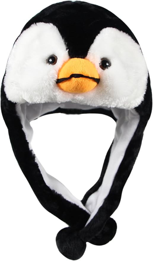 Plush Fun Animal Hats One Size Cap Polyester With Fleece Lining