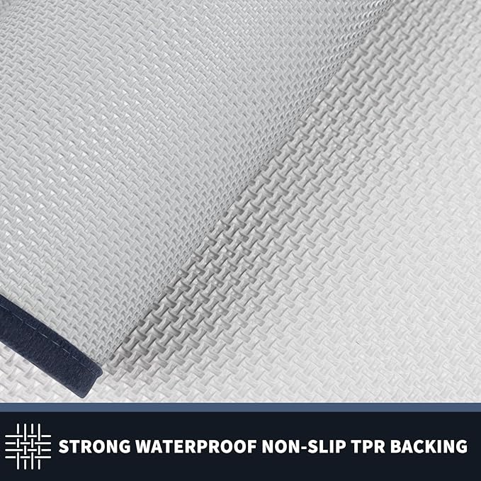 PURRUGS Dirt Trapping Door Mat 24" x 70", Non-Slip/Skid Machine Washable Entryway Rug, Shoes Scraper, Throw Rug, Super Absorbent Area Rug for Muddy Wet Shoes and Paws, Light Blue & Navy