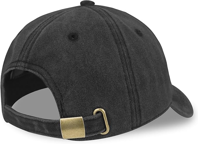 Cat Dad Gifts, Cat Dad Embroidered Letters Adjustable Baseball Cap Black