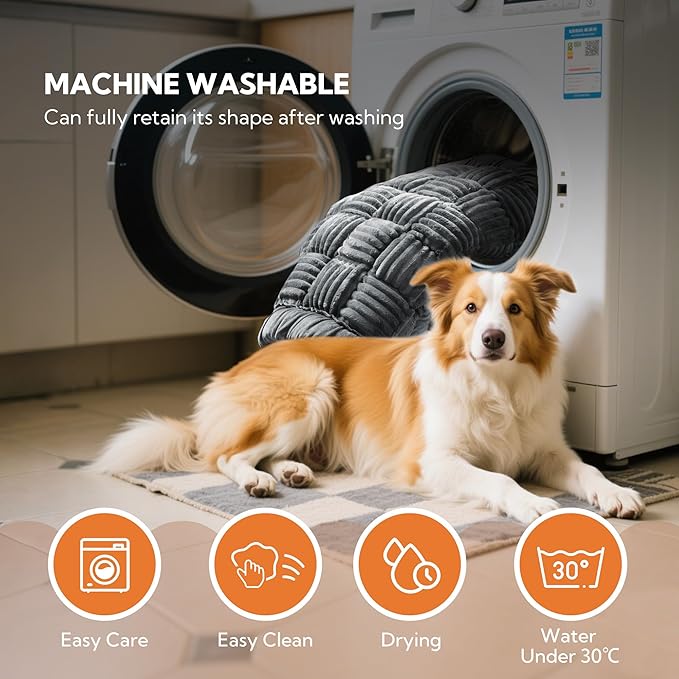 Soulbond Backseat Pet Bed Mat,Dog Bed for Car,Fuzzy Dog Seat Cover for Car Back Seat, Non-Slip Travel Pet Mat, Fit for Backseat Extenders and Seat Covers(Gray)