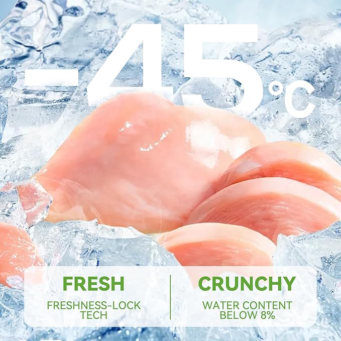 OPET Freeze Dried Chicken Breast Cat Treats for Cats & Dogs，Single Ingredient Grain Free High Protein Pet Food，Healthy Training Snacks (Chicken Breast-1.48 Ounce)