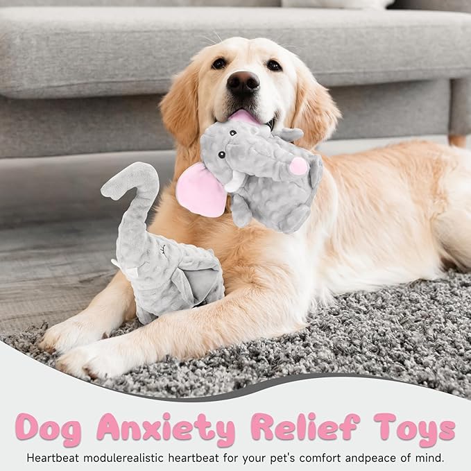 Dog Toys to Keep Them Busy Dog Toys for Small Medium Large Dogs Plush Animal Interactive Puppy Toys Cute Squeaky Elephant Dog Toy with Crinkle Paper