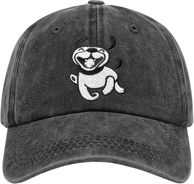 Embroidered Funny Dog Hat for Men Women Adjustable Vintage Cat Baseball Cap Gifts for Pet Lover