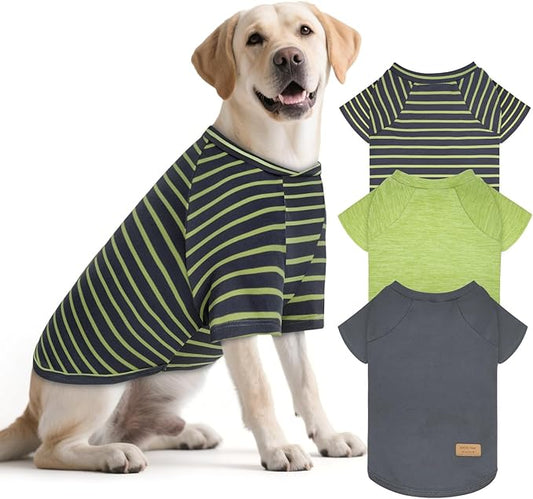 KYEESE 3Pack Dog Sweater Stretchy Pet Fleece Sweater Lightweight Pet Coat Dogs Sweatshirt with Sleeves Pullover Pets Clothes Comfy Dog Sweaters for Large Dogs Soft Pets Sweaters for Cold Weather