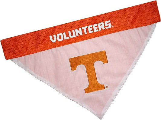 Pets First Collegiate Pet Accessories, Reversible Bandana, Tennessee Volunteers, Small/Medium