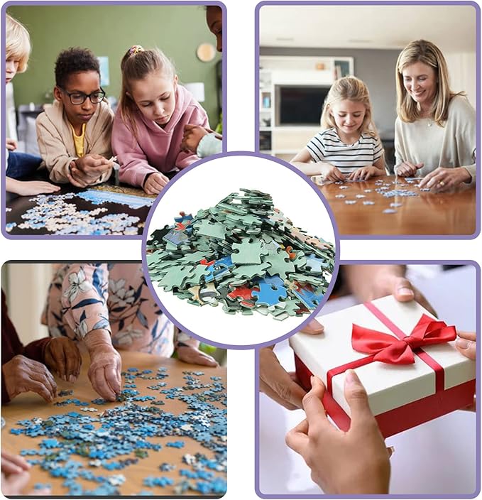 500 Piece Puzzles Dreamy Purple Swan Lake Wooden Puzzles for Adults,Take Time to Get a Sense of Accomplishment - for Unique Home Decor & Collectibles 20.55 X 15 inch