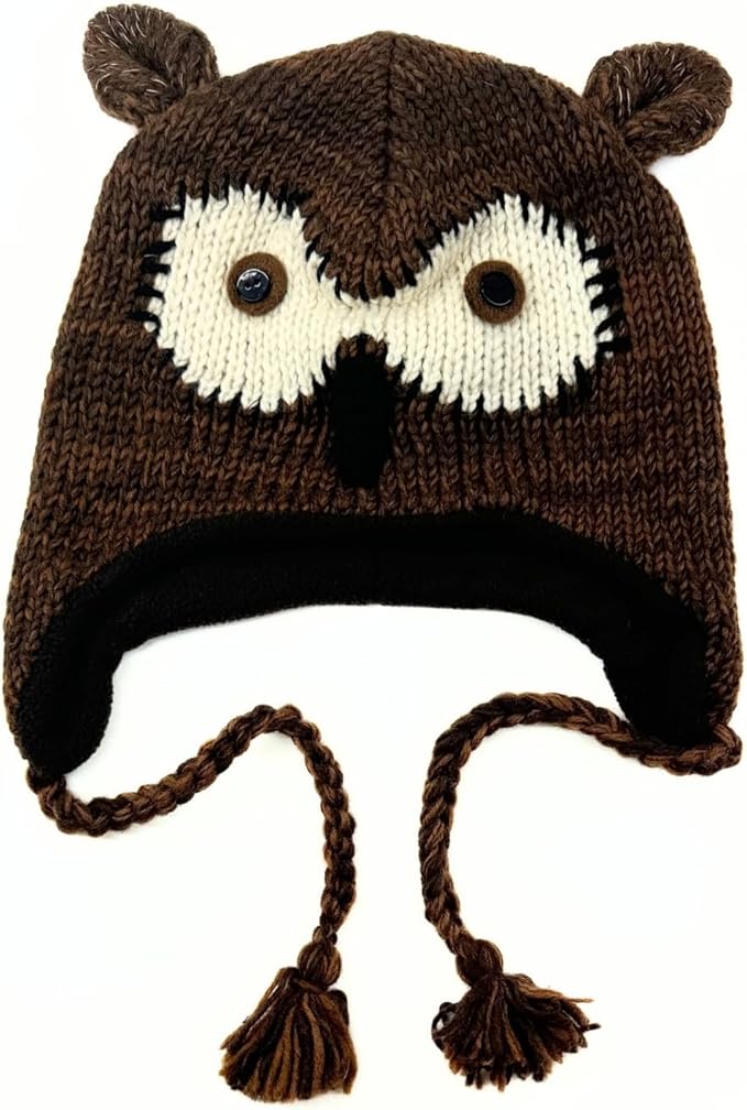 Humble Hilo Hand-Knitted Wool Animal Beanie - Easy Halloween Costume Hat for Anyone, Cute Winter Beanie Hats