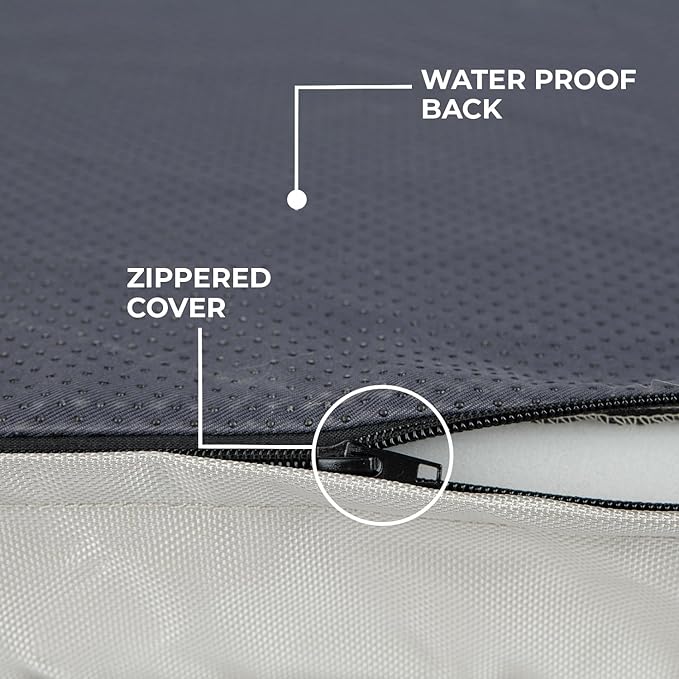 Best Pet Supplies Dog House Bed Crate Mat Tent Indoor Round Soft Plush for Small, Medium, and Large Breeds - Beige, 41 x 29 x 4