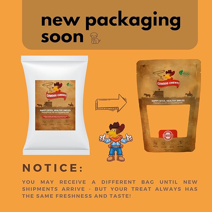 Cowdog Chews Beef Bully Stick: Odor-Free, Fully Digestible Beef Collagen Chews (5-7", 25 Count) - Natural, Grain-Free, Long-Lasting Collagen Bully Stick Substitute for All Dog Breeds