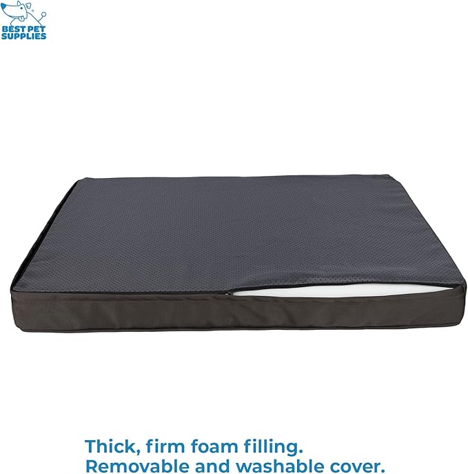 Best Pet Supplies Dog House Bed Crate Mat Tent Indoor Round Soft Plush for Small, Medium, and Large Breeds - Brown, 41 x 29 x 4