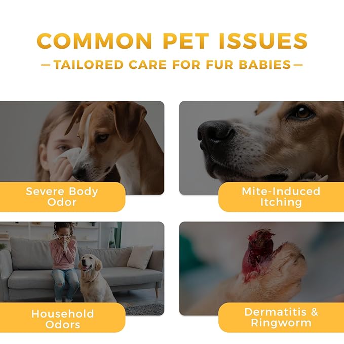 Pet Deodorant Spray for Dogs and Cats, 300ml/10.14 fl oz Keep Fresh Perfumed for Animals Solution for Healthy Pet Skin Spray